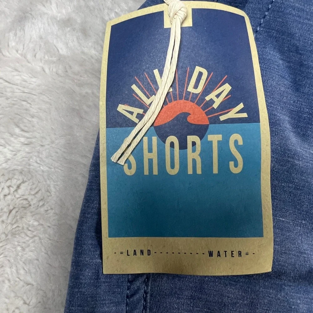NWT Faherty Men's 30 All Day Shorts Blue Hybrid Board Shorts Stretch 9
